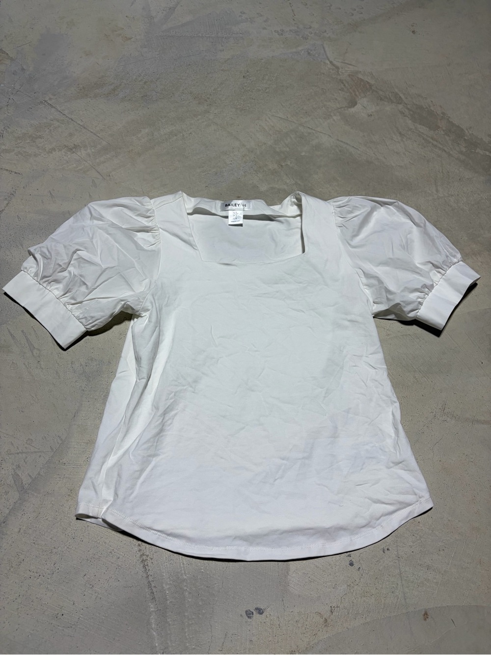 Bailey/44 Square Neck Puff Sleeve Women’s Top White medium